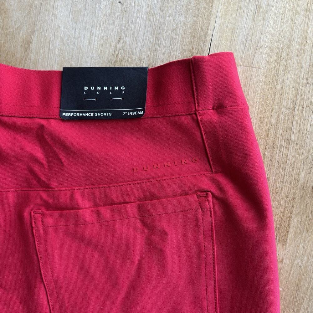 Dunning Womens USA Golf Short 7” Pull-On Sport Stretch Woven Large Red MSRP $98 - Picture 3 of 7
